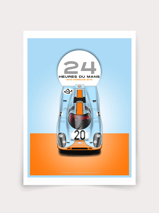 Porsche 917k 1970 Le Mans Gulf n20