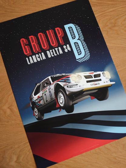 Lancia Delta S4 Limited Edition Print Big Format