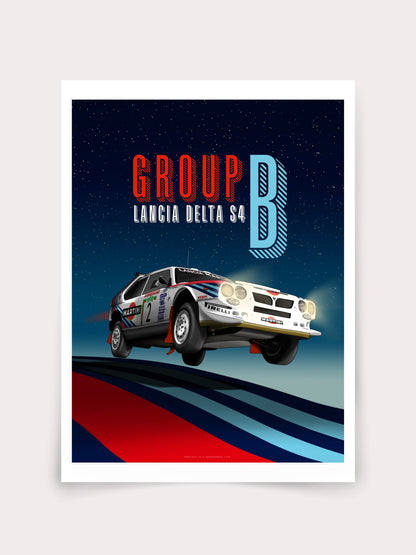 Lancia Delta S4 Limited Edition Print Big Format